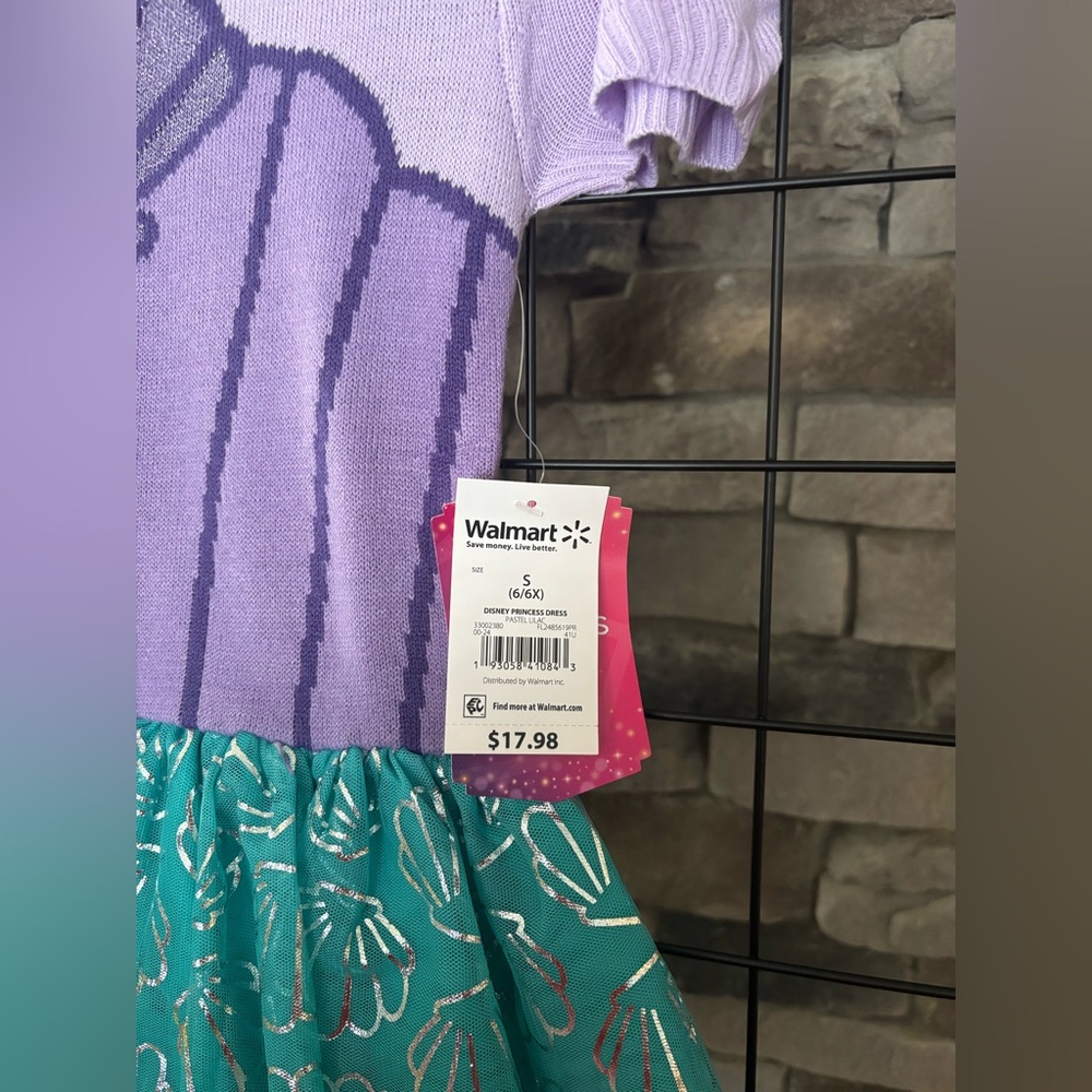Disney Princess Ariel Lavender Sweater Dress Size S (6-6x), NWT - Picture 4 of 4